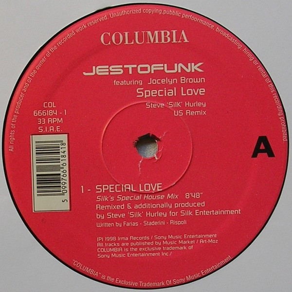 Jestofunk Featuring Jocelyn Brown - Special Love | Columbia (COL 666184 - 1) - 3