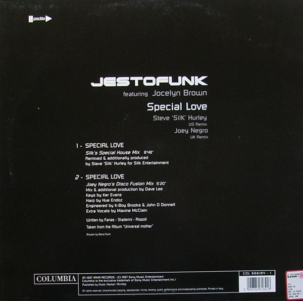 Jestofunk Featuring Jocelyn Brown - Special Love | Columbia (COL 666184 - 1) - 2