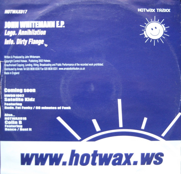 John Whitemann - John Whitemann E.P. | Hotwax Traxx (HOTWAX017) - 2