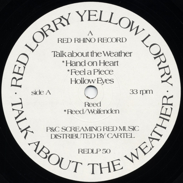 Red Lorry Yellow Lorry - Talk About The Weather | Red Rhino Records (REDLP 50) - 3 Red Lorry Yellow Lorry - Talk About The Weather | Red Rhino Records (REDLP 50) - 3
