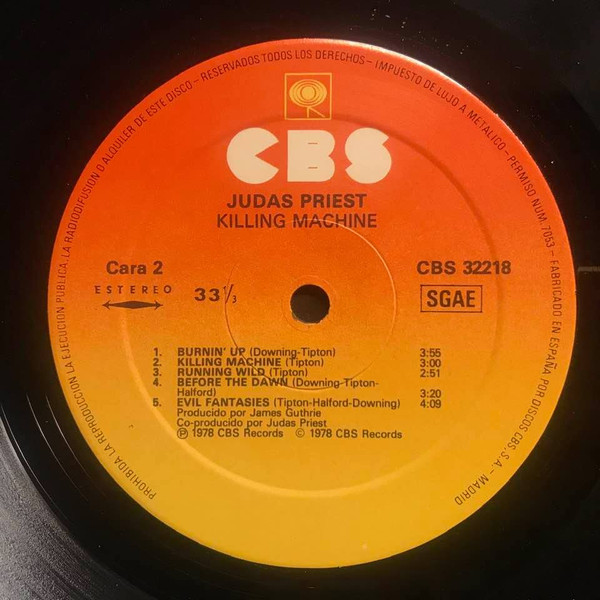 Judas Priest - Killing Machine | CBS (CBS 32218) - 4