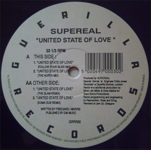 Supereal - United State Of Love | Guerilla (GRRR30)