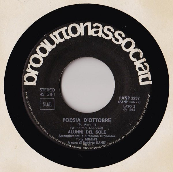 Gli Alunni Del Sole - I Tuoi Silenzi | Produttori Associati (pa/np 3237) - 4 Gli Alunni Del Sole - I Tuoi Silenzi | Produttori Associati (pa/np 3237) - 4