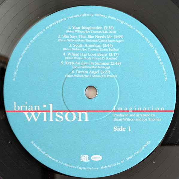 Brian Wilson - Imagination | Giant Records (R1 728451) - 4 Brian Wilson - Imagination | Giant Records (R1 728451) - 4