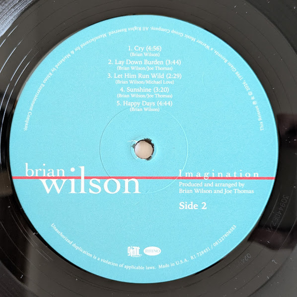 Brian Wilson - Imagination | Giant Records (R1 728451) - 5 Brian Wilson - Imagination | Giant Records (R1 728451) - 5