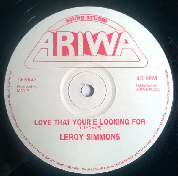Leroy Simmonds - Love That You're Looking For | Ariwa (ARI096) - main Leroy Simmonds - Love That You're Looking For | Ariwa (ARI096) - main