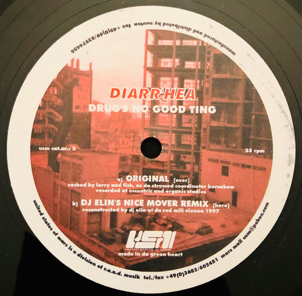 Diarr'hea - Drug's No Good Ting | United States Of Mars (USM 003) - main Diarr'hea - Drug's No Good Ting | United States Of Mars (USM 003) - main