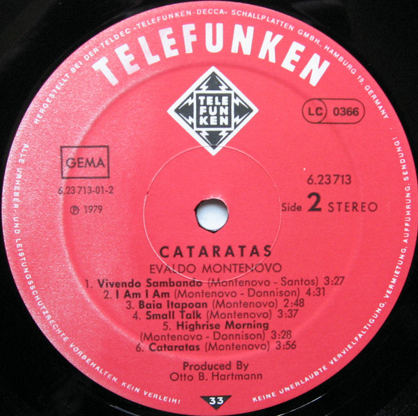 Evaldo Montenovo - Cataratas | Telefunken (6.23713 AS) - 4