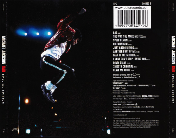 Michael Jackson - Bad | Epic (EPC 504423 2) - 2