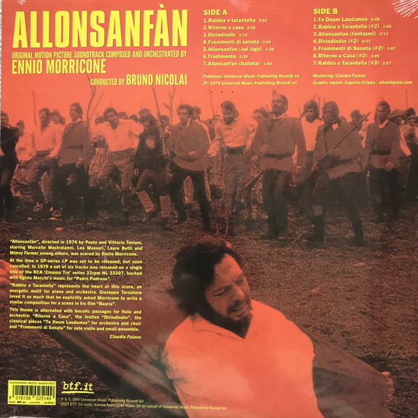 Ennio Morricone - Allonsanfan (Original Motion Picture Soundtrack) | btf.it (VM LP 251)