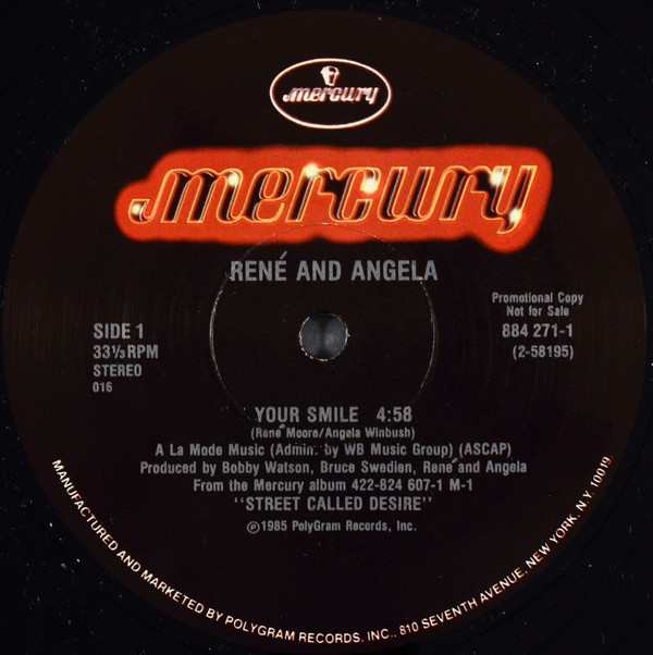 René And Angela - Your Smile | Mercury (884 271-1)