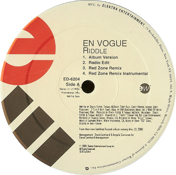 En Vogue - Riddle | Elektra (ED-6204)