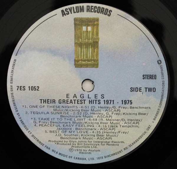 Eagles - Their Greatest Hits 1971-1975 | Asylum Records (7ES-1052) - 3
