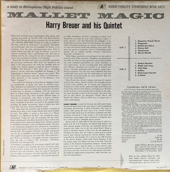Harry Breuer And His Quintet - Mallet Magic | Audio Fidelity (AFSD 5825) - 3