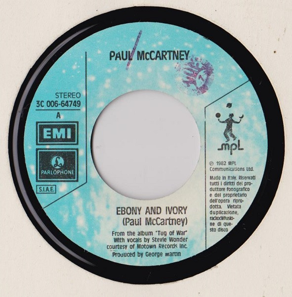 Paul McCartney - Ebony And Ivory | Parlophone (3C 006-64749) - 3