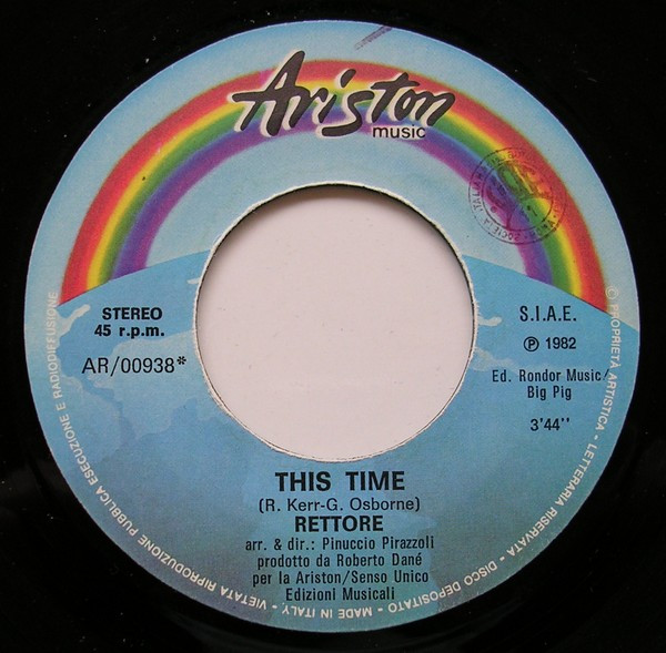 Rettore - This Time | Ariston Music (AR/00938) - 3
