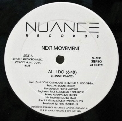 The Next Movement - All I Do | Nuance Records (NU-1245) - main