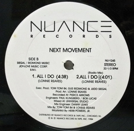 The Next Movement - All I Do | Nuance Records (NU-1245) - 2