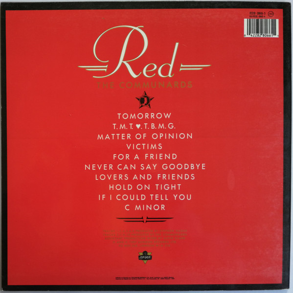 The Communards - Red | London Records (828 066-1) - 2