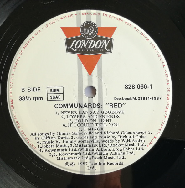 The Communards - Red | London Records (828 066-1) - 4
