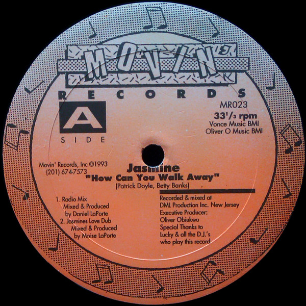 Jasmine - How Can You Walk Away | Movin' Records (MR023)