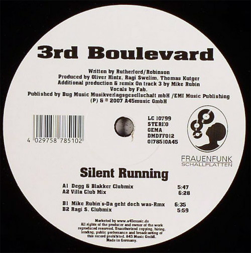 3rd Boulevard - Silent Running | Frauenfunk Schallplatten (DMDFF012)