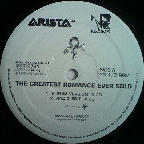 The Artist (Formerly Known As Prince) - The Greatest Romance Ever Sold | Arista (ARDP-3764)