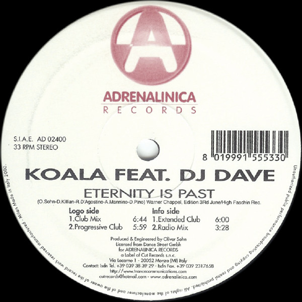 Koala Feat. DJ Dave - Eternity Is Past | Adrenalinica Records (AD02400)