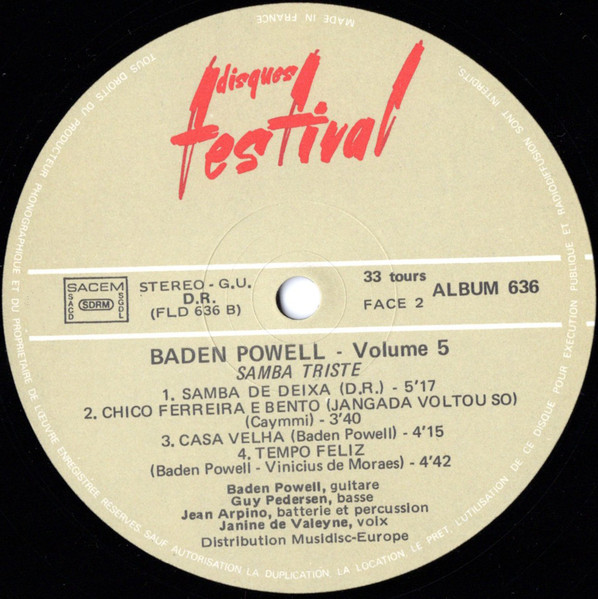 Baden Powell - Samba Triste | Platinum (PLP 84) - 4 Baden Powell - Samba Triste | Platinum (PLP 84) - 4