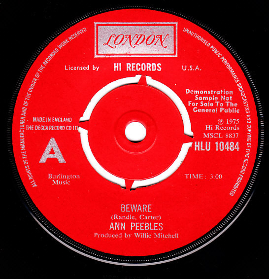 Ann Peebles - Beware | London Records (HLU 10484) - main