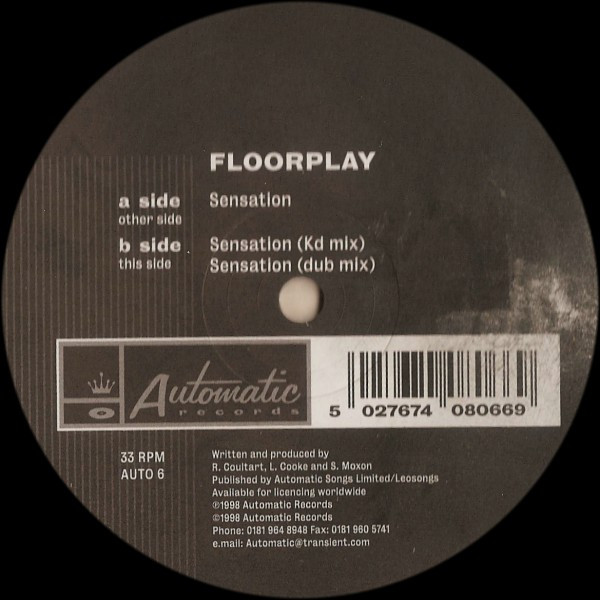 Floorplay - Sensation | Automatic Records (AUTO 6)