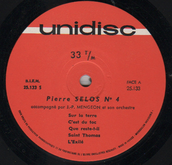 Pierre Selos - N° 4 | Unidisc (25 133) - 3