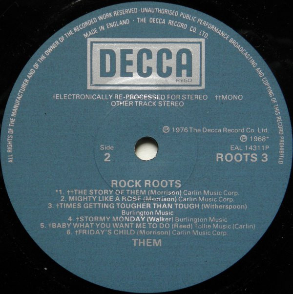 Them - Rock Roots | Decca (ROOTS 3) - 2 Them - Rock Roots | Decca (ROOTS 3) - 2