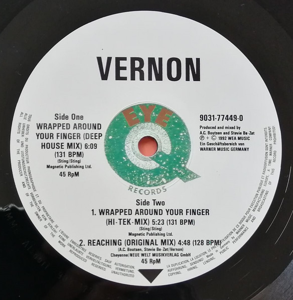 Vernon - Wrapped Around Your Finger | Eye Q Records (9031-77449-0) - 3