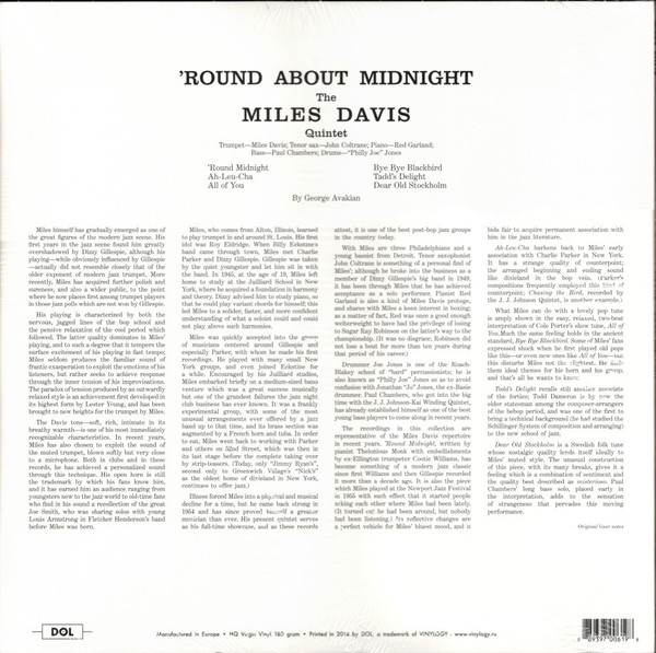 Miles Davis - 'Round About Midnight | Dol (DOL800HB) - 3