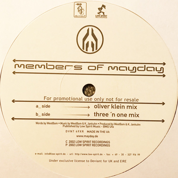 Members Of Mayday - Sonic Empire | Deviant Records (DVNT 49XR) - 2