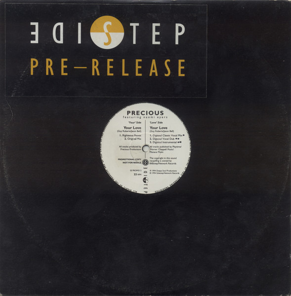 Precious Featuring Naomi Eyers - Your Love | Sidestep Records (SS PROMO 2) - 3