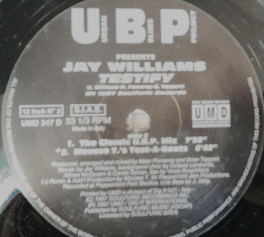 Urban Blues Project & Jay Williams - Testify | Underground Music Department (UMD) (UMD 347 D) - 6 Urban Blues Project & Jay Williams - Testify | Underground Music Department (UMD) (UMD 347 D) - 6