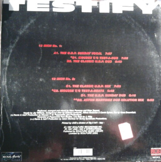 Urban Blues Project & Jay Williams - Testify | Underground Music Department (UMD) (UMD 347 D) - 2 Urban Blues Project & Jay Williams - Testify | Underground Music Department (UMD) (UMD 347 D) - 2