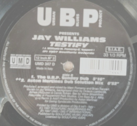 Urban Blues Project & Jay Williams - Testify | Underground Music Department (UMD) (UMD 347 D) - 5 Urban Blues Project & Jay Williams - Testify | Underground Music Department (UMD) (UMD 347 D) - 5