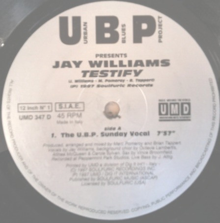 Urban Blues Project & Jay Williams - Testify | Underground Music Department (UMD) (UMD 347 D) - 3 Urban Blues Project & Jay Williams - Testify | Underground Music Department (UMD) (UMD 347 D) - 3