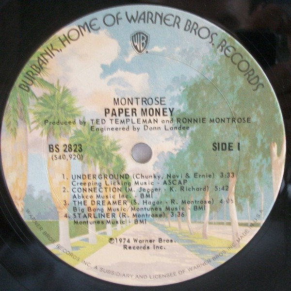 Montrose - Paper Money | Warner Bros. Records (BS 2823) - 3