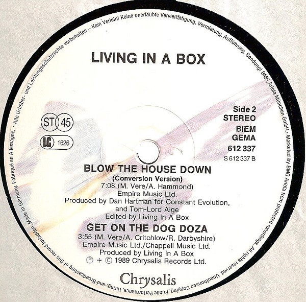 Living In A Box - Gatecrashing | Chrysalis (612 337)