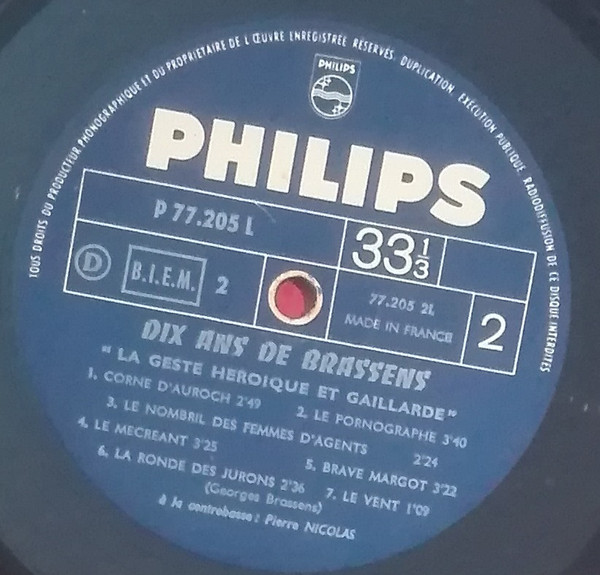 Georges Brassens - 10 Ans De Brassens (2ème Édition) | Philips (P 6 L 0053) - 4