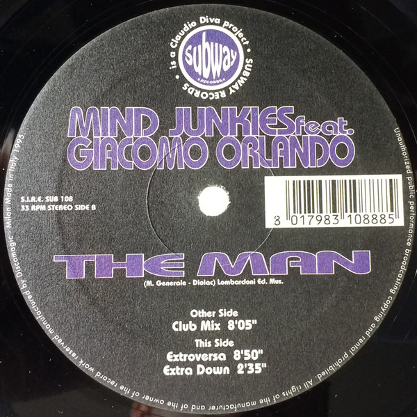 Mind Junkies Feat. Giacomo Orlando - The Man | Subway Records (SUB 108)