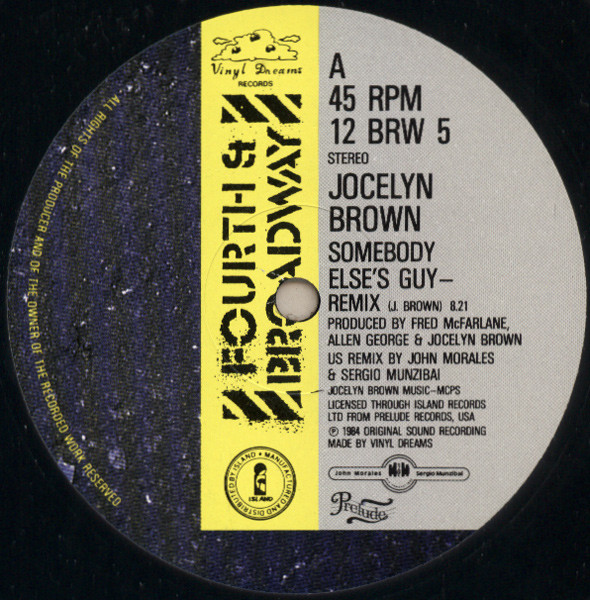 Jocelyn Brown - Somebody Else's Guy (Remix) | 4th & Broadway (12 BRW 5) - main