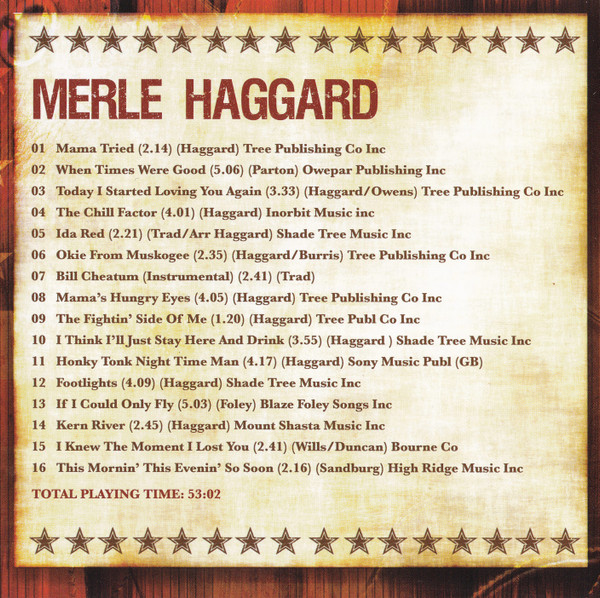 Merle Haggard - Okie From Muskogee | Music Digital (CD6054) - 4 Merle Haggard - Okie From Muskogee | Music Digital (CD6054) - 4