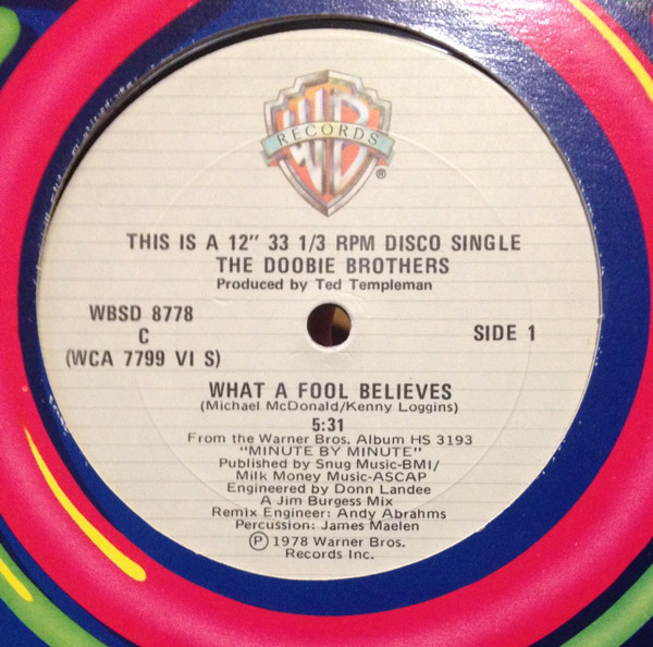 The Doobie Brothers - What A Fool Believes | Warner Bros. Records (WBSD 8778)