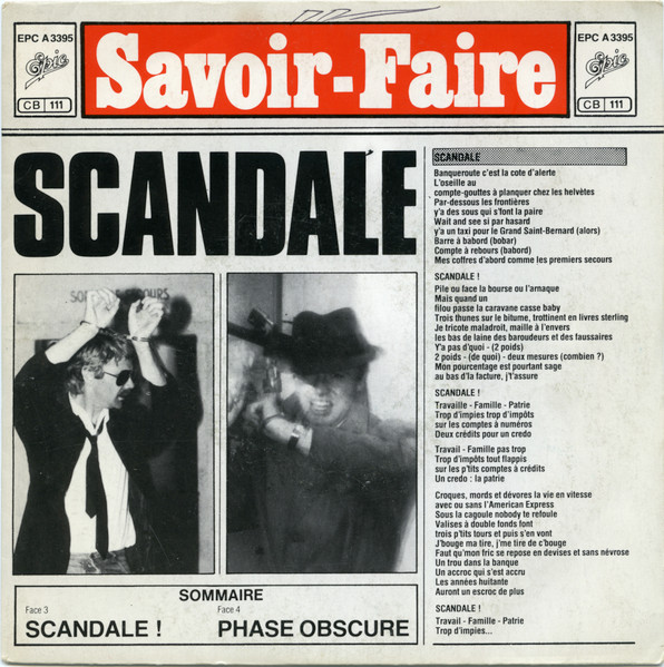 Savoir-Faire - Scandale | Epic (EPC A 3395)