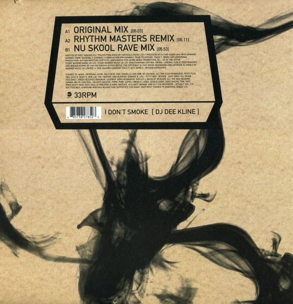 DJ Dee Kline - I Don't Smoke | EastWest (EW213T) - 2